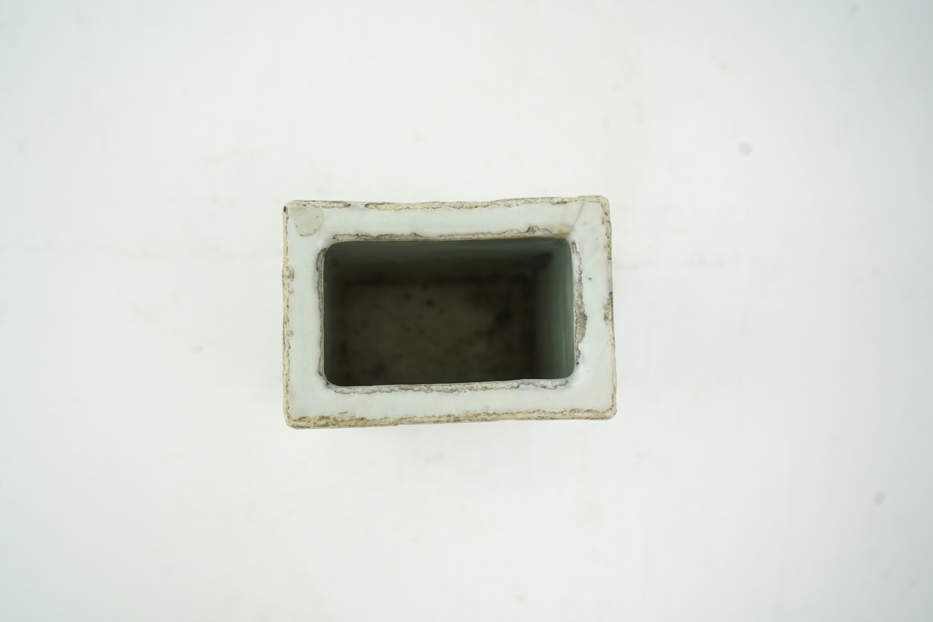 A Chinese famille rose rectangular brushpot, Yongzheng period (1723-35)